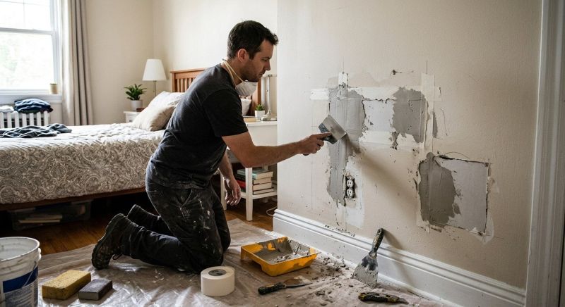 Bedroom Wall Repair in Conroe, TX