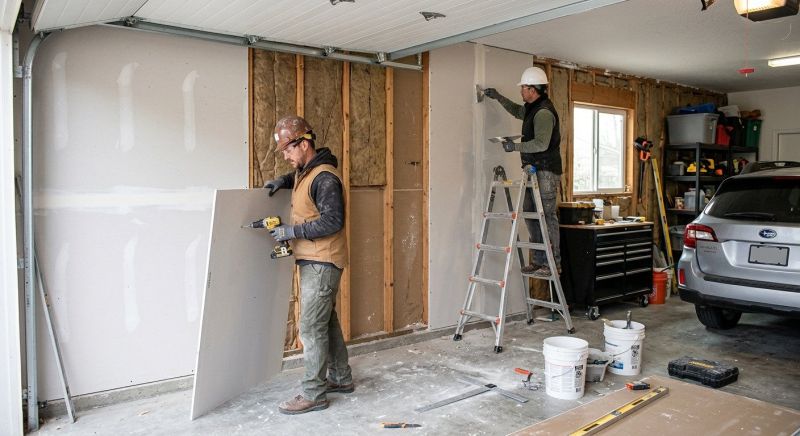 Garage Drywall Replacement in Overland Park, KS